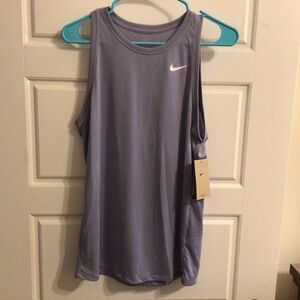 The Nike Tee Dri Fit Tank Top DX0701-519 Women‎ Color Purple Size Small